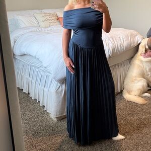 REVOLVE One Shoulder Navy Dress